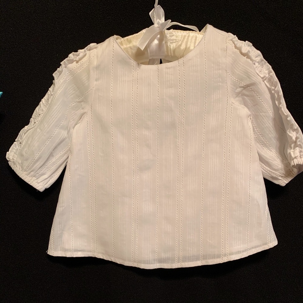 New cream blouse with gold stripes